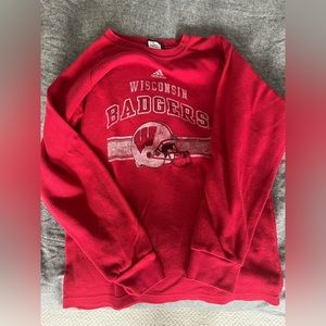 Wisconsin badgers adidas football long sleeve t-shirt